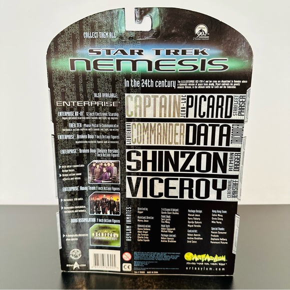 Star Trek Nemesis LIEUTENANT COMMANDER DATA Figure Art Asylum 2002 - NEW SEALED! - Picture 4 of 7